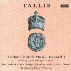 Tallis: Tudor Church Music I (Spem in alium)