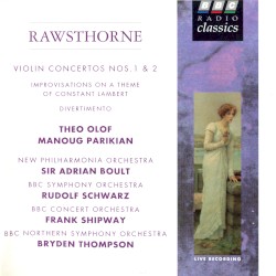 Violin Concertos nos. 1 & 2 / Improvisations on a Theme of Constant Lambert / Divertimento