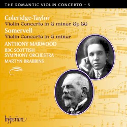 The Romantic Violin Concerto, Volume 5: Coleridge-Taylor: Violin Concerto in G minor, op. 80 / Somervell: Violin Concerto in G minor