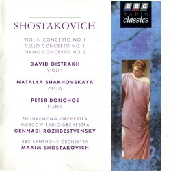 Violin Concerto no. 1, Cello Concerto no. 1, Piano Concerto no. 2