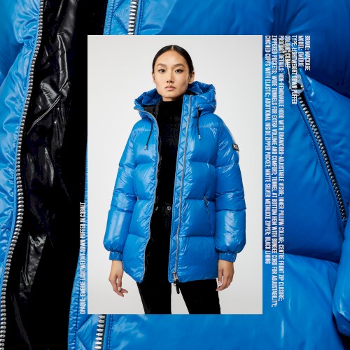 Emerie Lightweight Down Puffer in Cobalt