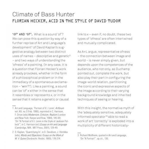 Acid in the Style of David Tudor