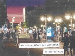 die sonne küsst den horizont, so wie du mich