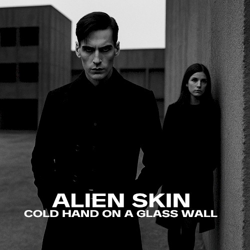 Cold hand on a glass wall