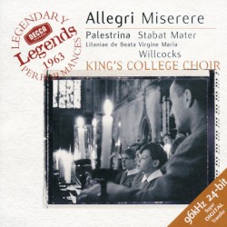 Allegri: Miserere / Palestrina: Stabat Mater / Litaniae de Beata Virgine Maria
