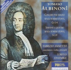 Concerti per violino e Sinfonie a 4 senza numero d'opus
