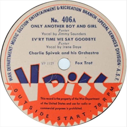 Only Another Boy and Girl / Ev’ry Time We Say Goodbye / More and More / You’re Driving Me Crazy