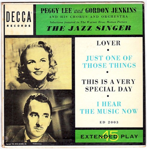 Selections Featured in the Warner Bros. Motion Picture the Jazz Singer