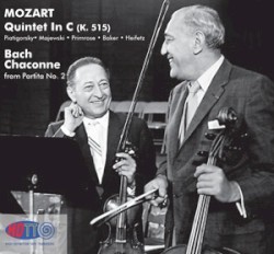 Jascha Heifetz plays Bach Chaconne - Mozart Quintet In C (K. 515)