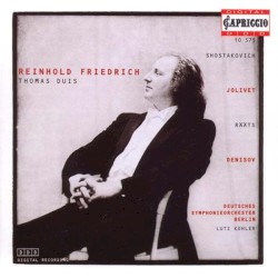 Shostakovich: Konzert Nr. 1, op. 35 / Jolivet: Concertino für Trompete, Streichorchester und Klavier / Konzert für Trompete und Orchester Nr. 2 / Rääts: Konzert für Trompete, Klavier und Streichorchester, op. 92 / Denisov: Con sordino