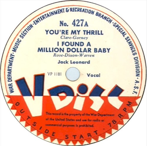 You’re My Thrill / I Found a Million Dollar Baby / Alone Together / When the Red Red Robin Comes Bob Bob Bobbin Along