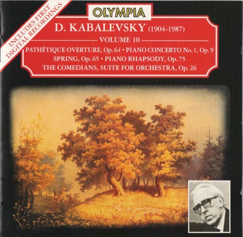 Volume 10: Pathétique overture, op. 64 / Piano Concerto no. 1, op. 9 / Spring, op. 65 / Piano Rhapsody, op. 75 / The Comedians, Suite for Orchestra, op. 26