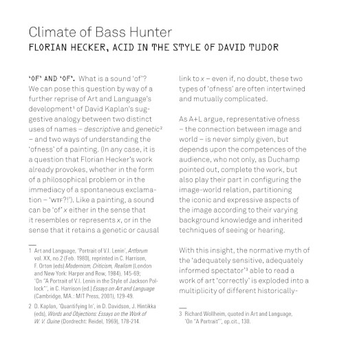 Acid In The Style Of David Tudor