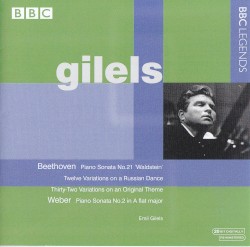 Beethoven: Piano Sonata No. 21 in C major Op. 53 Waldstein / von Weber: Piano Sonata No. 2 in A flat major Op.39