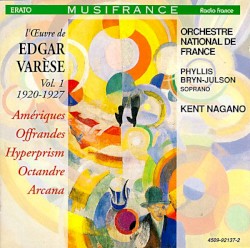 L'Œuvre de Edgar Varèse, Volume 1: 1920-1927